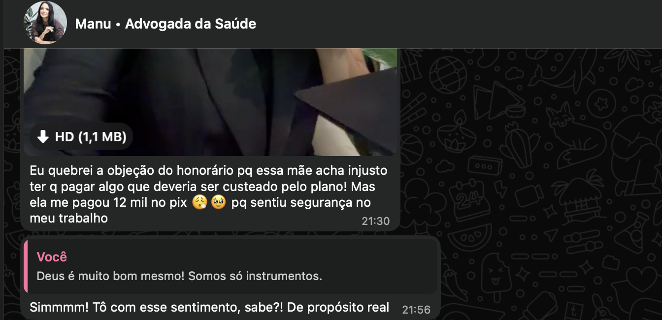 Manu objeção quebrada